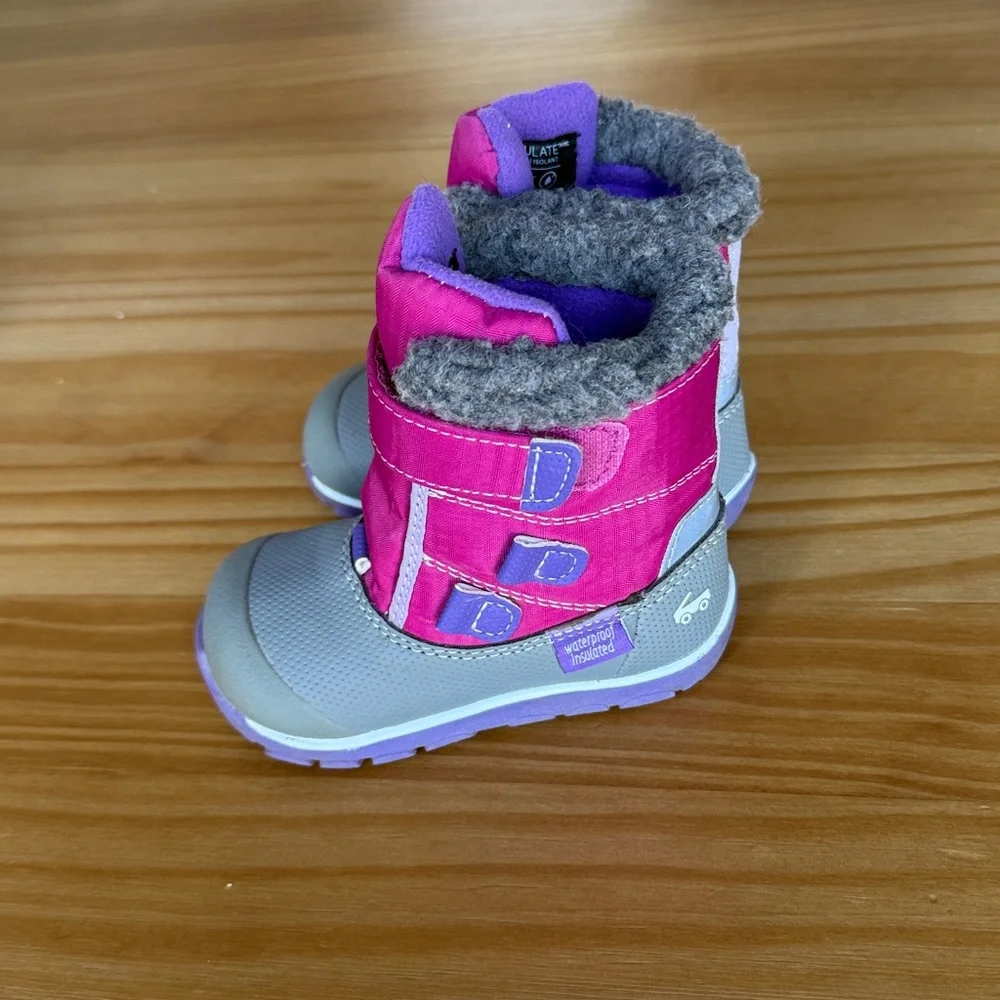 See Kai Run Pink & Purple Waterproof Snow Boots Size Toddler 6‎
